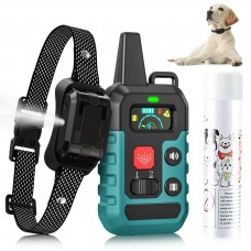 PQJDFX Citronella Dog Training Collar with Remote, Beep/Vibration/Spray/Spray Enhancement, Humane Dog Bark Collar, Safe Compact Easy IPX7, Rechargeable Spray Collar, 330Yard 【Only Work with Remote】