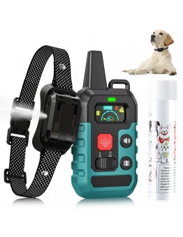PQJDFX Citronella Dog Training Collar with Remote, Beep/Vibration/Spray/Spray Enhancement, Humane Dog Bark Collar, Safe Compact Easy IPX7, Rechargeable Spray Collar, 330Yard 【Only Work with Remote】